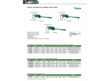 INSIZE 1110 - Digital Caliper with carbide tipped jaws