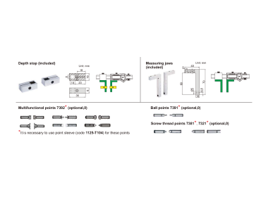 INSIZE 1125 - Meracie dotyky (pár)