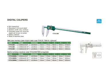 INSIZE 1170 - Digital Caliper