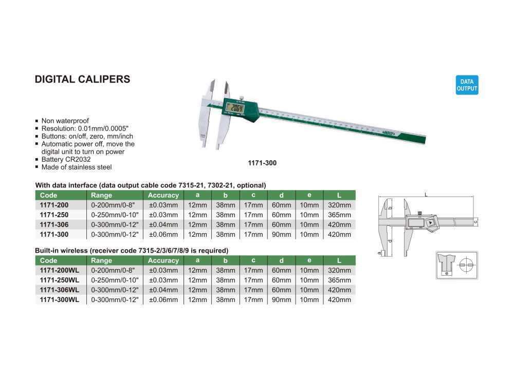 INSIZE 1171 - Digital Caliper