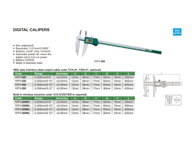 INSIZE 1171 - Wireless Digital Caliper