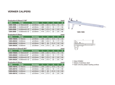 INSIZE 1205 - Vernier Caliper