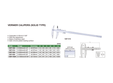 INSIZE 1207 - Vernier Caliper
