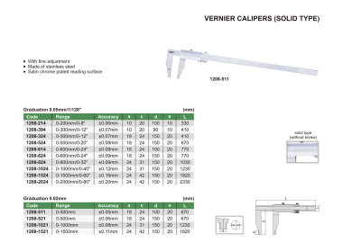INSIZE 1208 - Vernier Caliper