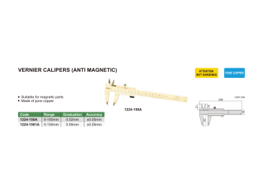 INSIZE 1224 - Vernier Caliper (anti magnetic)