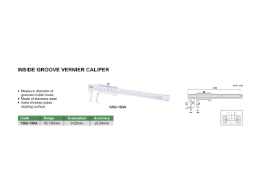 INSIZE 1262 - Inside Groove Vernier Caliper