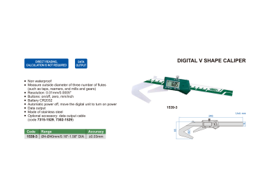 INSIZE 1539 - Digital V Shape Caliper