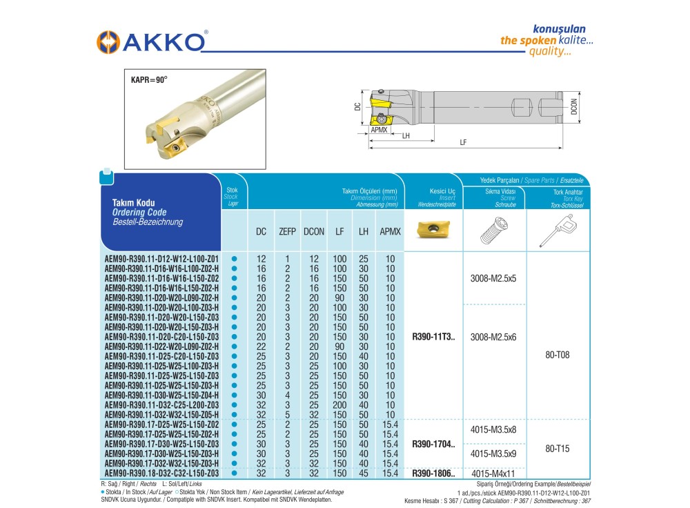 AEM90-R390.11-D20-W20-L150-Z03-H