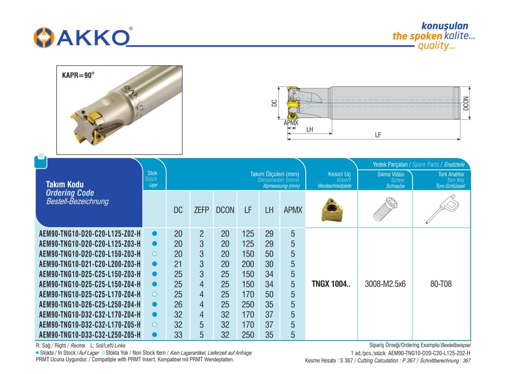 AEM90-TNG10-D26-C25-L250-Z04-H