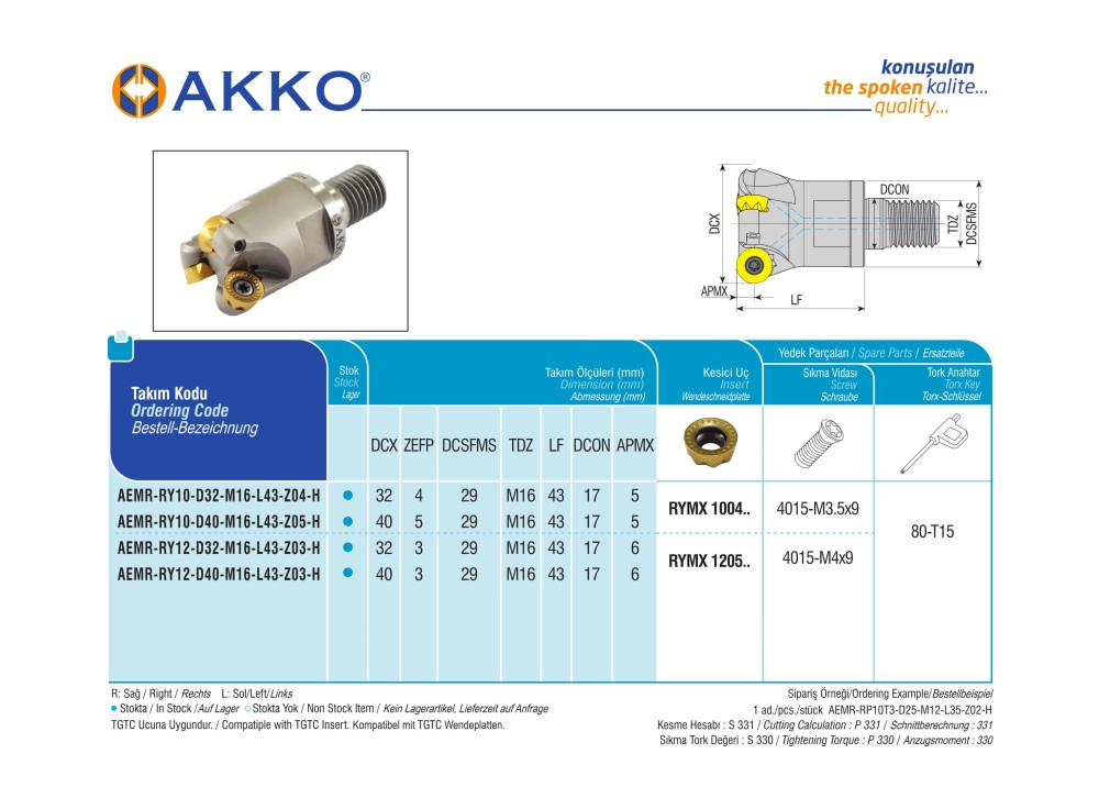 AEMR-RY10-D40-M16-L43-Z05-H