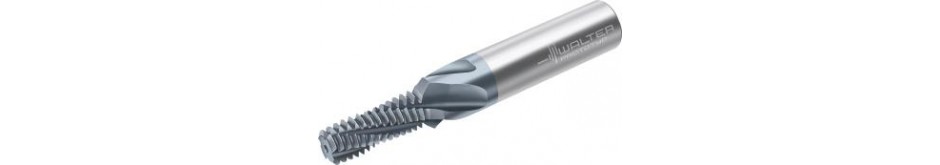 Sol. carb. thread milling cutters with countersink