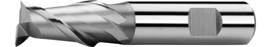 Slot drills short, 2-fluted, 2 teeth cut to centre, 40°, type W, Weldon shank