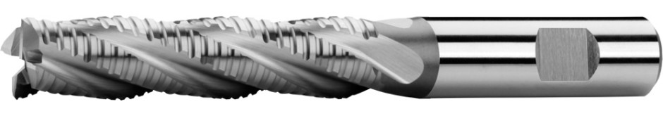 Frézy valcové čelné dlhé, 1 zub cez stred, 30°, typ NR-F, plôška Weldon