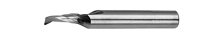 End mills short, 1 tooth cut over centre, 30°, type W, plain shank