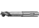 End mills long, 1 tooth cut over cntre, 44°-46°, type W, Weldon shank, coating CrN