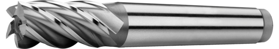 Tapper shank end mills short, for titanium machining, 35°, type H